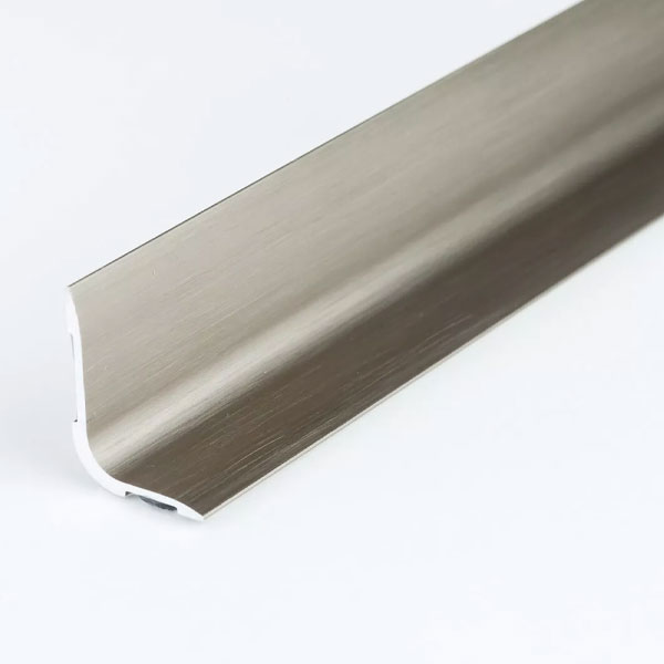 0.93m Brushed Aluminium Self-Adhesive Skirting Board 