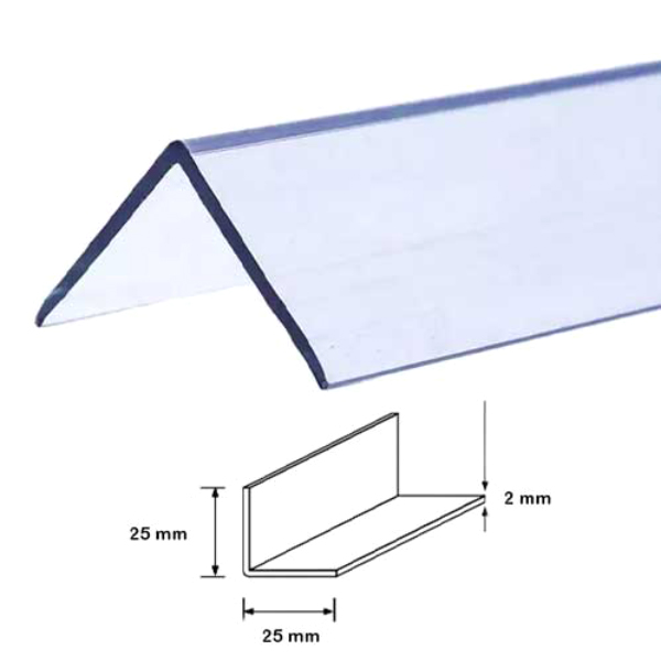 1 Meter Transparent Corner Protector Plastic PVC 90 Degree Angle Trim 