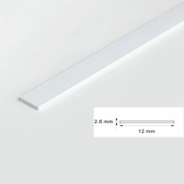 1 Metre Durable PVC Flat Bar in Multiple Sizes