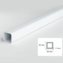 1 Metre Plastic Square PVC Box Section Tubes/Pipe