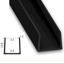 1 Metre U Channel Profile PVC Square Strip