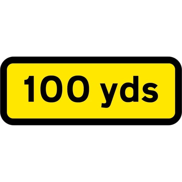 100 YDS Supplementary Plate to suit 750mm Black Plastic Sign