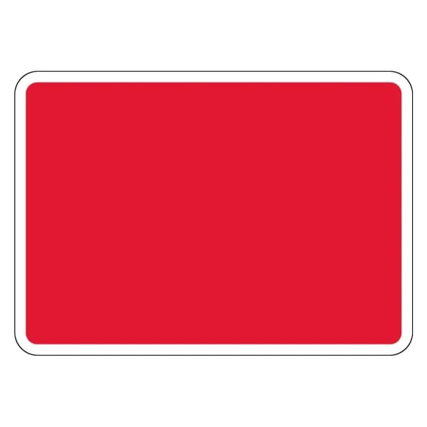 1050 x 750mm Blank Red (c/w White Border) - Black Plastic Sign