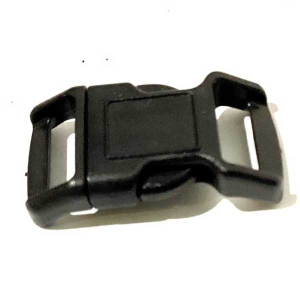Black 10mm Compact & Light-Duty Plastic Side Delrin Squeeze Release Buckle