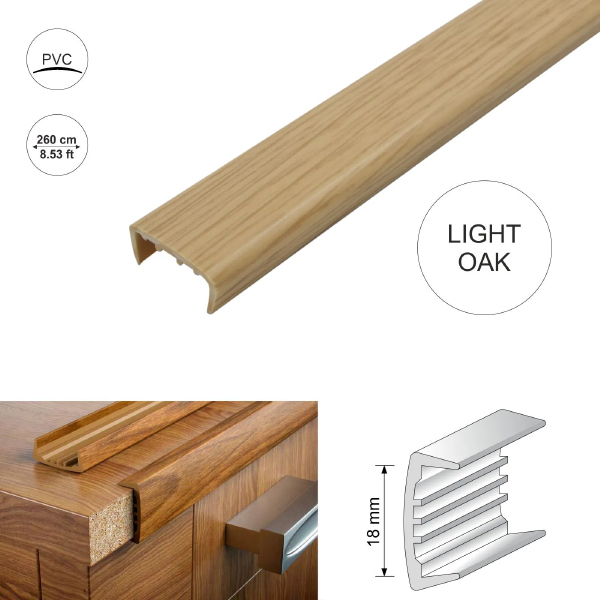 PVC U Section Melamine Furniture Plastic Edge Trim
