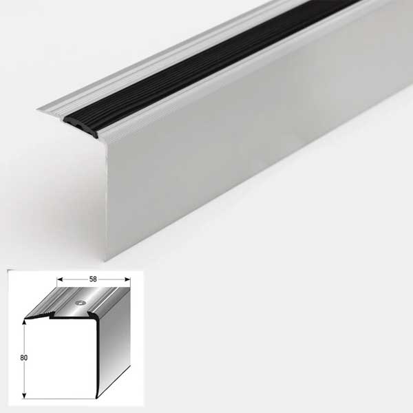 1m Anti Slip Aluminium Stair Nosing Edge Trim Step Nose