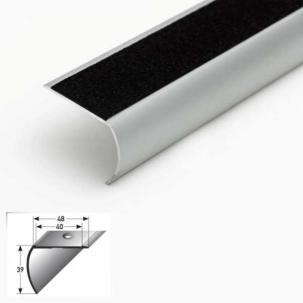 1m Anti Slip Aluminium Stair Nosing Edge Trim Step Nose