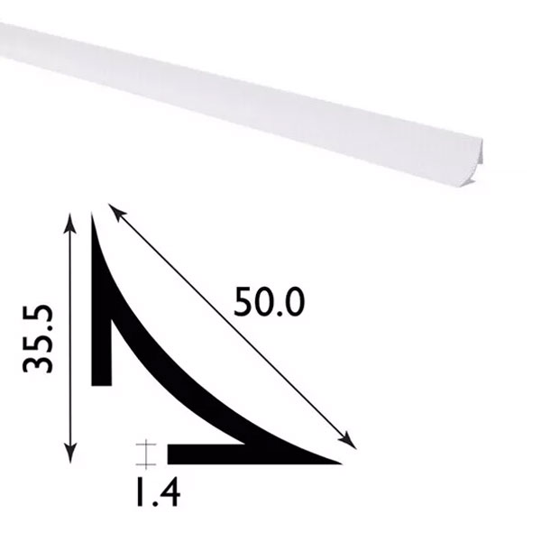 2.44m PVC Plastic Durable Scotia Trim