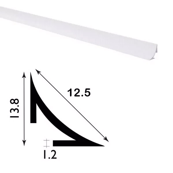 2.44m PVC Plastic Durable Scotia Trim