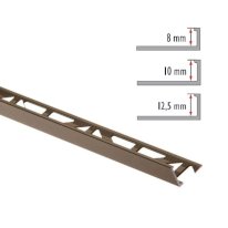 Heavy Duty Aluminium Straight Edge L-Shape Tile Trim 2.5m