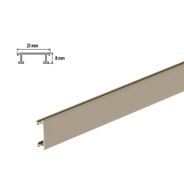 2.5m Long Anodized Aluminium Decorative Border Tile Trim