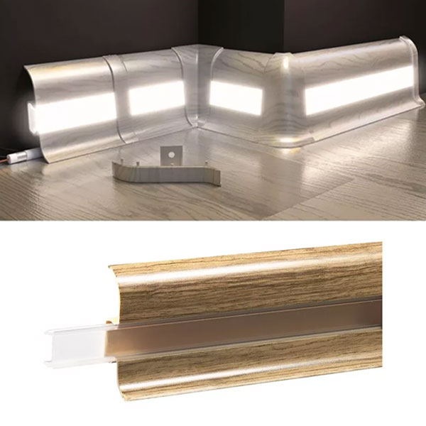 2.5m PVC Skirting Board Led Bars 