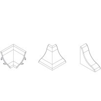 2.5m PVC Worktop Profile Trim with 33mm wide Edging Splashback Accessories 