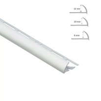 2.5m Round Edge Aluminium Tile Trim – Durable Flooring Strip