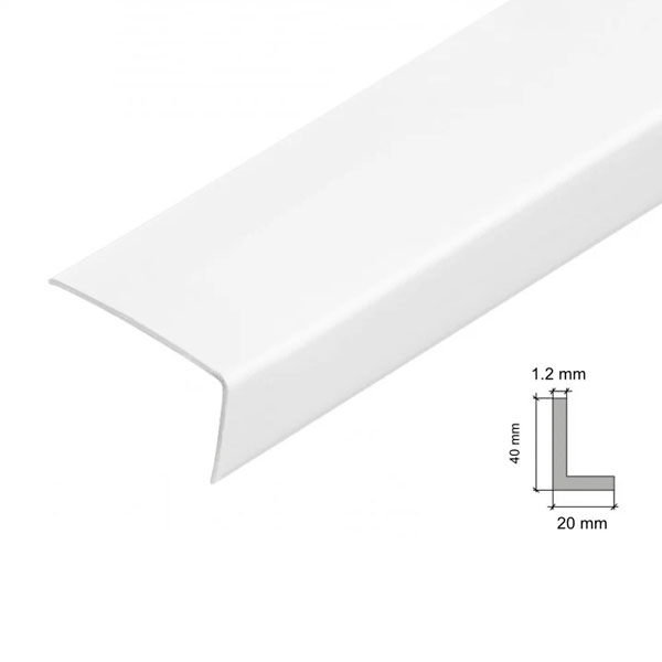 2.5m Unequal Plastic PVC Corner Protector 90 Degree Angle Trim