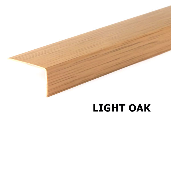 2.5m Wood Effect Plastic Unequal PVC Corner 90 Degree Angle Strip