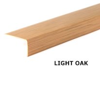 2.5m Wood Effect Plastic Unequal PVC Corner 90 Degree Angle Strip