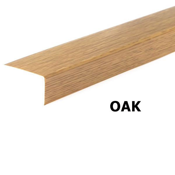 2.5m Wood Effect Plastic Unequal PVC Corner 90 Degree Angle Strip