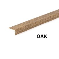 2.5m Wood Effect Plastic Unequal PVC Corner 90 Degree Angle Strip