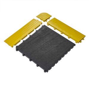 24mm Thick Anti-Slip Rubber Mat Tile with Accessories 