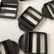 25mm Black Plastic Secure Ladderlock Mechanism Buckles 