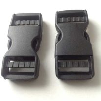 25mm Dual Adjust Black Plastic Side Release Lightweight Buckles