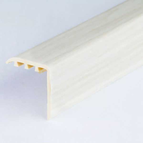 25mm x 25mm  wood effect UPVC stair edge nosing trim for laminate and wooden stairs, 0.9m and 1.8m lengths