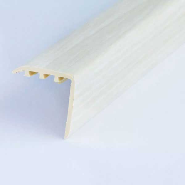 25mm x 25mm  wood effect UPVC stair edge nosing trim for laminate and wooden stairs, 0.9m and 1.8m lengths