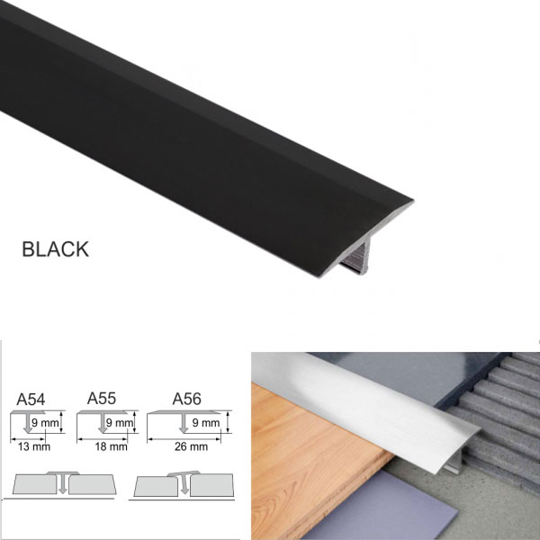 26mm Anodised Aluminium Door Threshold T Bar Transition Trim For Tiles
