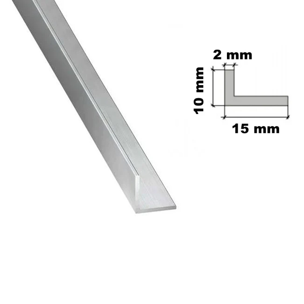  2m Long Lightweight Aluminium Extruded Angle