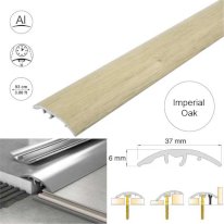 37mm Multi-Purpose Aluminium Floor Wood Effect Transition Strip
