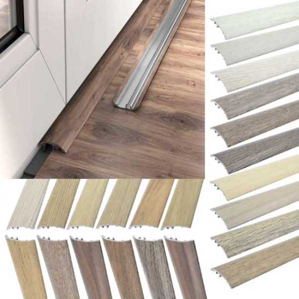 37mm Multi-Purpose Aluminium Floor Wood Effect Transition Strip