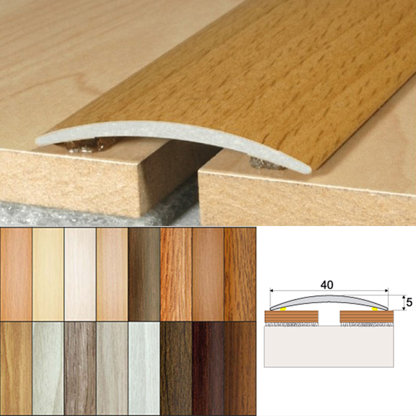 Aluminium Wood Effect Door Thresholds / 40mm Wood Effect Aluminium Door