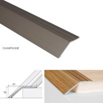 41mm Anodised Aluminium Door Threshold Ramp Profile Screwfix