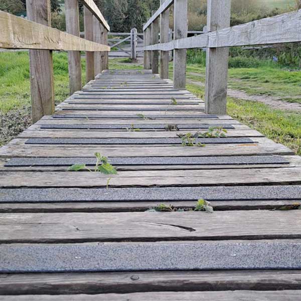 50mm Black Anti-Slip GRP Decking Strips (Pack of 10)