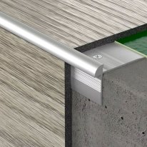 5mm LVT Outer Corner Vinyl Flooring Silver Stair Nosing Edge Profile