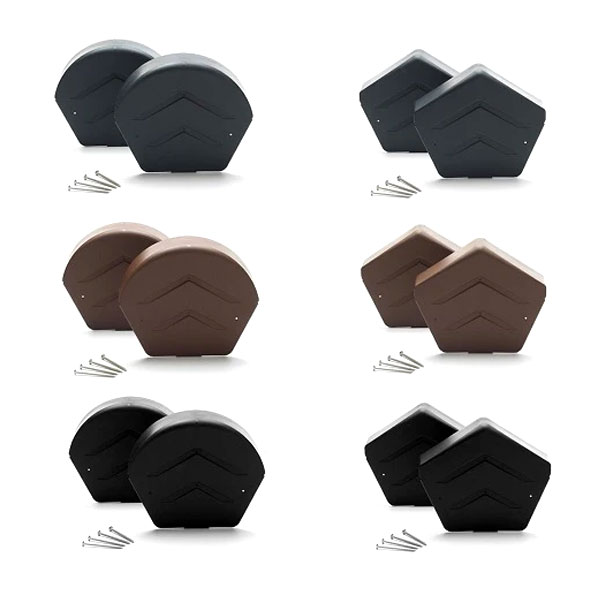 Shop Premium Quality 68mm U Ridge PVC End Cap with Fixing Screws