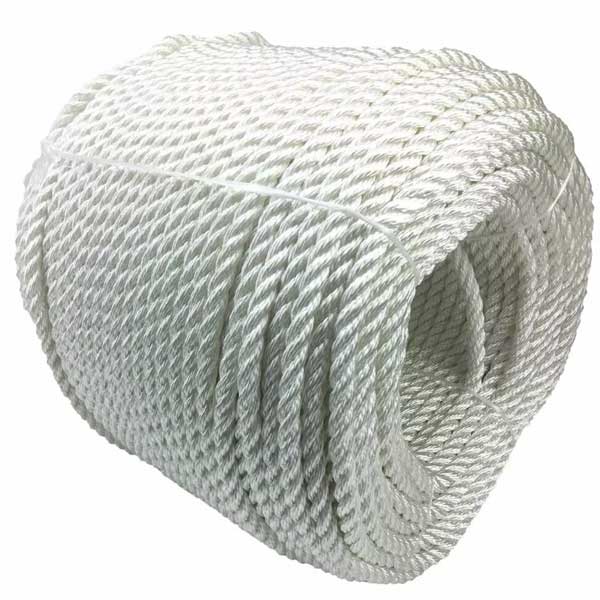 White Nylon 3 Strand Rope Mooring & Anchoring