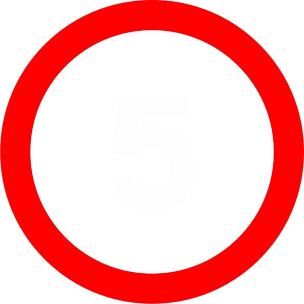 750mm MPH Signs -Black Plastic Sign