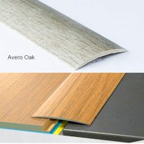 80mm Wide Self-Adhesive Aluminium Wood Effect Transition Strip Carpet Cover Door Floor Threshold