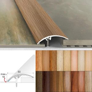 50mm Heavy Duty Aluminium Wood Effect Door Threshold Strip