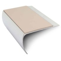 Aluminium Anti-Slip Commercial Stair Nosing Edge Trim With Pvc Insert 69 x 40mm