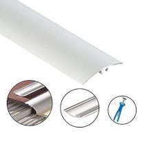 Aluminium Carpet Cover Door Threshold - Silver Floor Trim Transition Strip