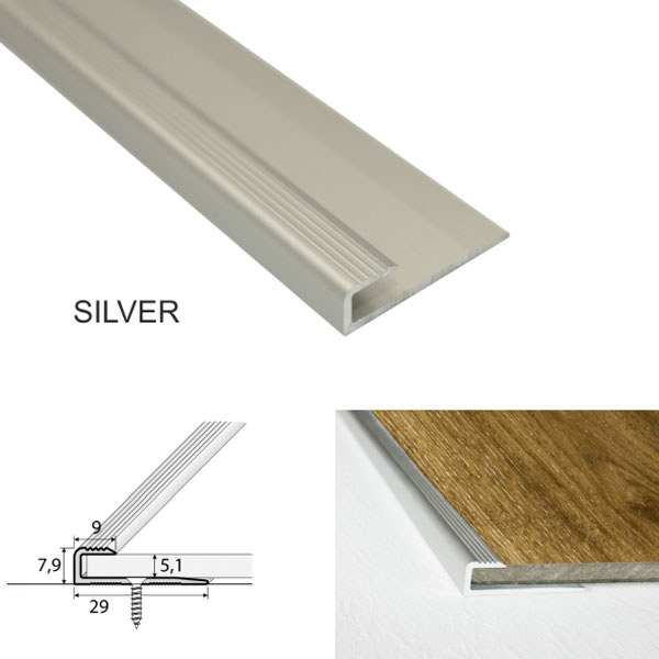 Aluminium Door Floor Threshold  For Luxury Click Vinyl Flooring