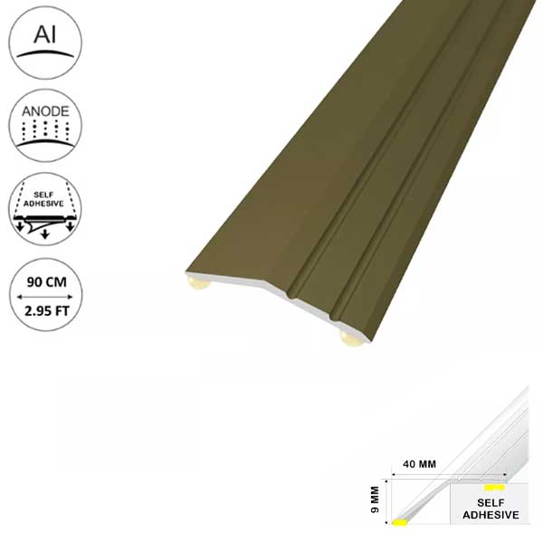 Self Adhesive Aluminium Door Trim For Laminate Floors at Different Levels 