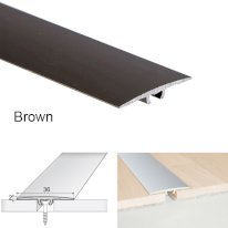 Aluminium Flat Door Threshold A68 36mm Anodised Profile