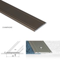 Aluminium flat Champagne door threshold strip for wood and vinyl flooring