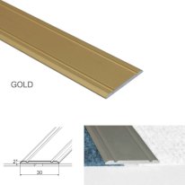 Gold Self adhesive backing on aluminium flat door threshold strip
