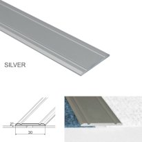 Silver Self adhesive backing on aluminium flat door threshold strip