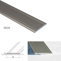 INOX Self adhesive backing on aluminium flat door threshold strip